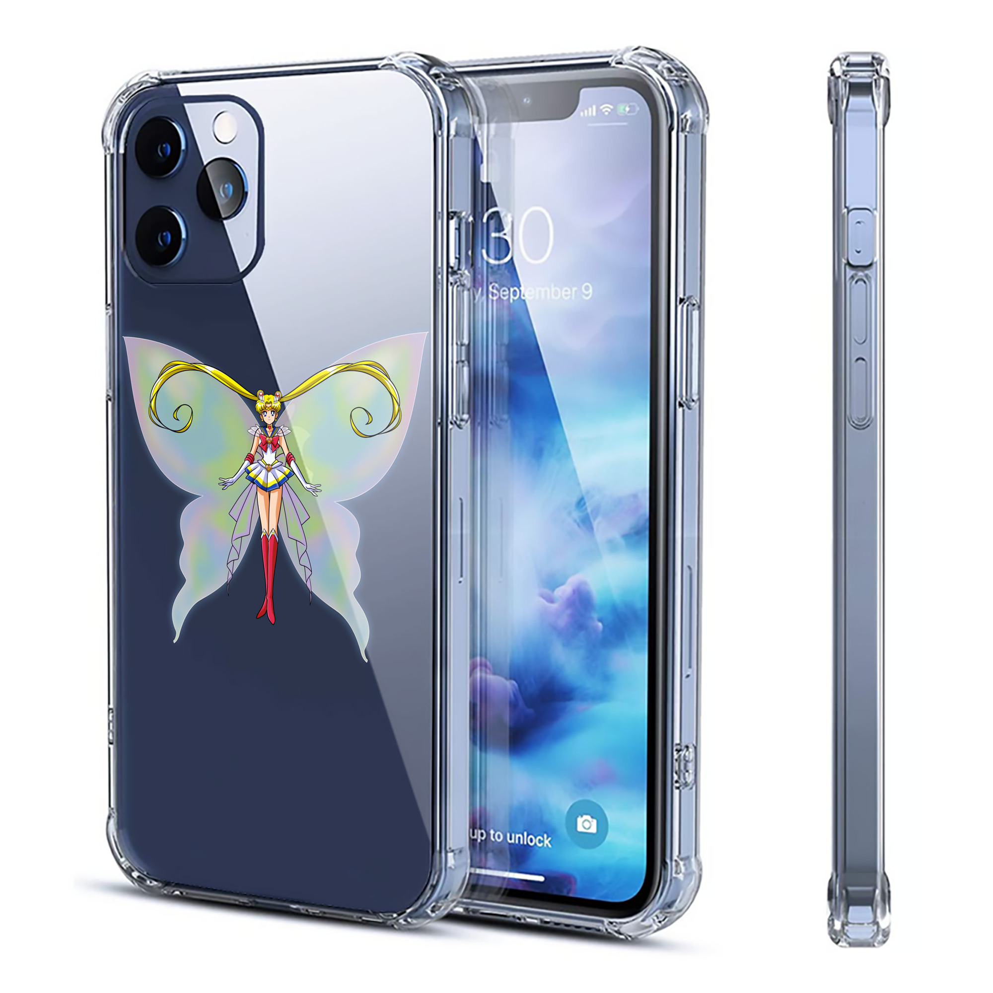 （画像用） 美少女戦士セーラームーン 月野 うさぎ つきの うさぎ Sailor Moon Tsukino Usagi 【iPhone 12シリーズ対応】透明スマホケース（クリアソフトケース）